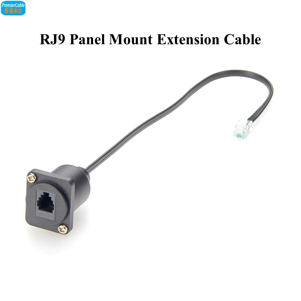 

RJ11/RJ9 4P4C Panel Mount Feed-Through cable CAT3 RJ9 Female to male Telephone Line Through Jack, XLR Panel/D-Type Panel Mount