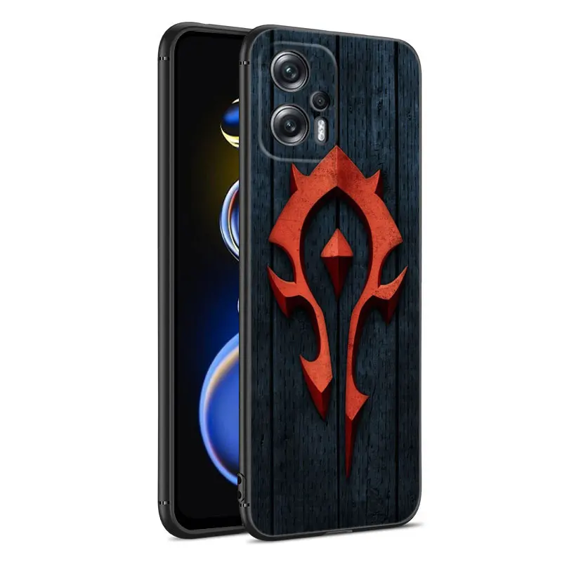 World Of W-Warcraft Black Silicone Phone Case For Xiaomi POCO X3 X4 NFC F4 GT F5 F6 M3 M4 M6 X5 X6 Pro 5G M5 C55 C65