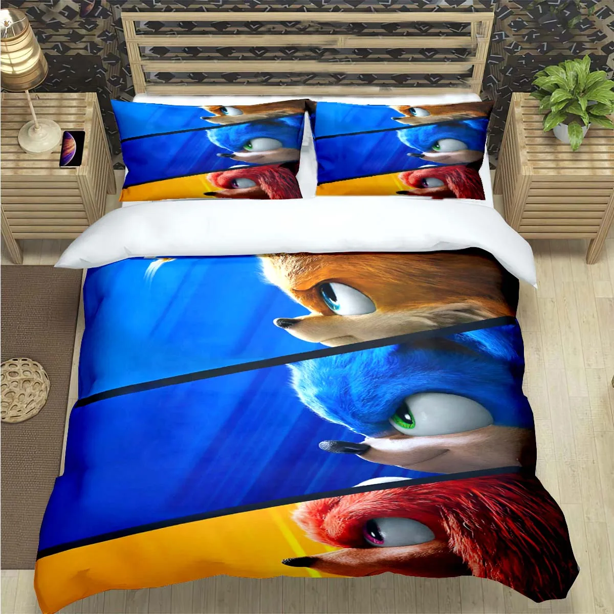 Fashion Cartoon Role Characters Print Bedding Set Duvet Cover Comforter Bed  Youth Kids Girl Boys Luxury  Birthday Gift
