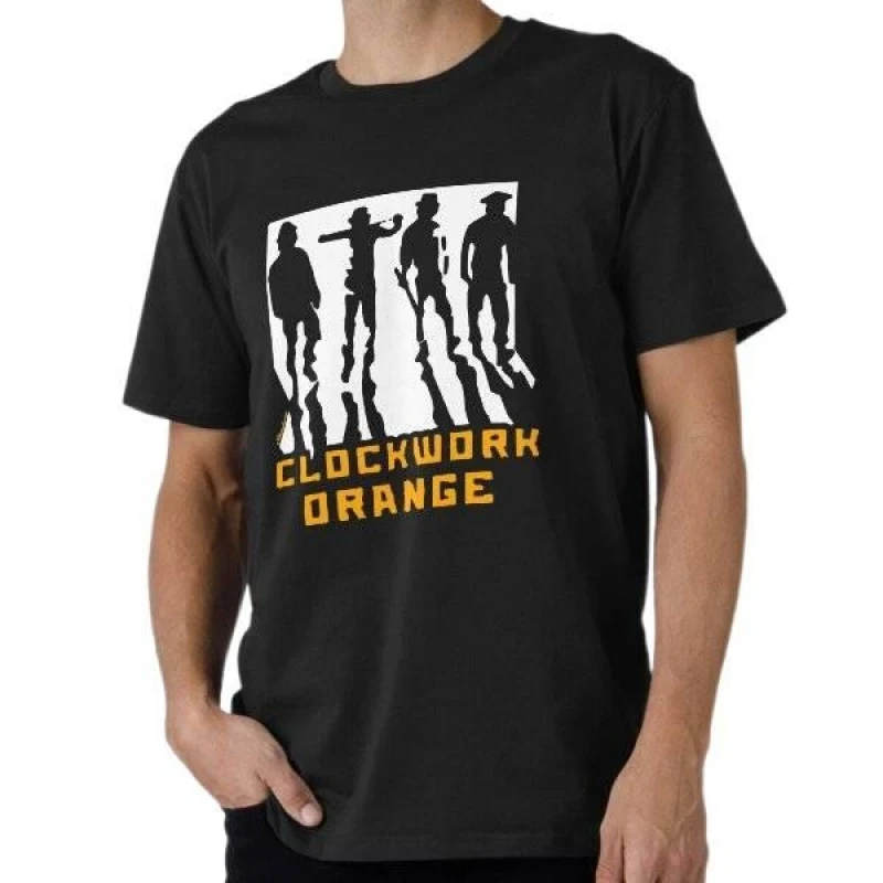 0423 Vintage 90's A Clockwork Orange Horror Gift t shirt 100% cotton Short Sleeve Graphic Clothes All size tops S-6XL