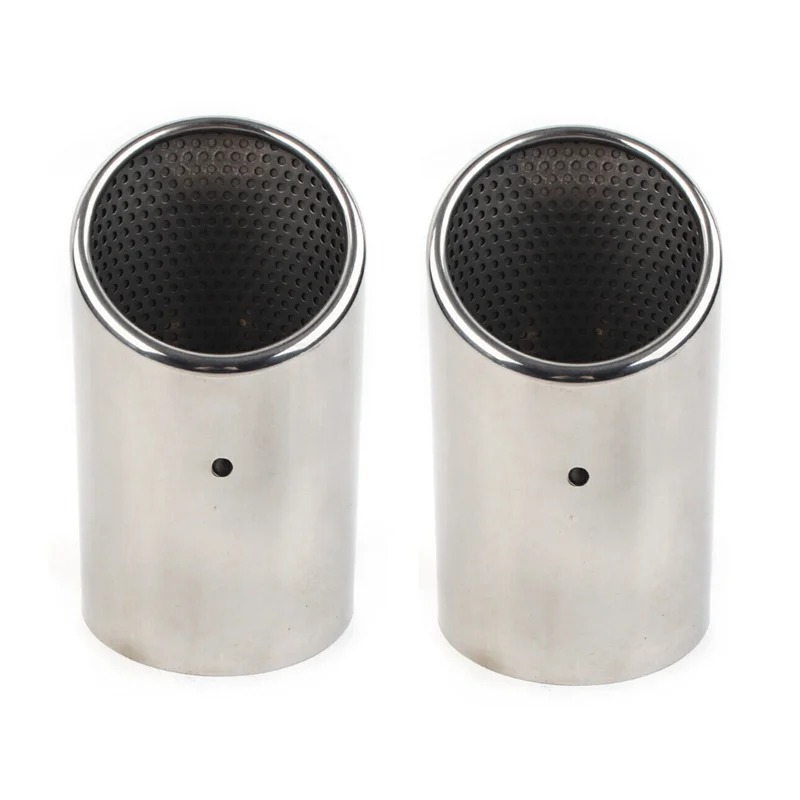 Stainless Steel Car Exhaust Straight Tail Pipe Tips Cover for Audi Q7 2007-2011 Car Accessories