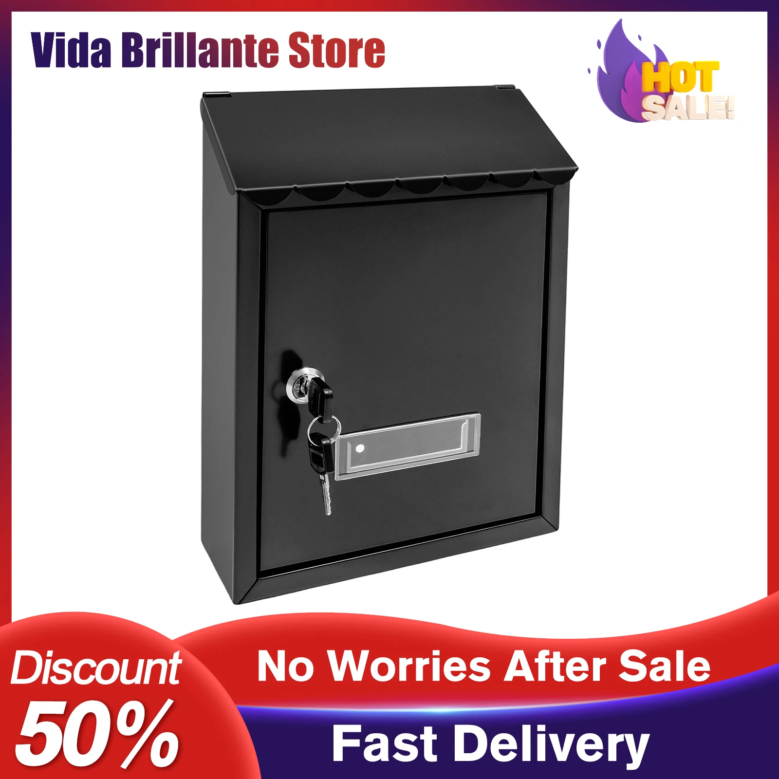 

Настенный почтовый ящик из стали с замком для дома и улицы, для хранения конвертов и газет, всепогодный дизайн