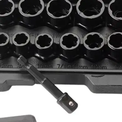 14 Piece Nut Bolt Extractor Set For CR Steel Spiral Design Anti Slip Socket Screw Removal Tool Kit For Stripped Rusted Damaged F