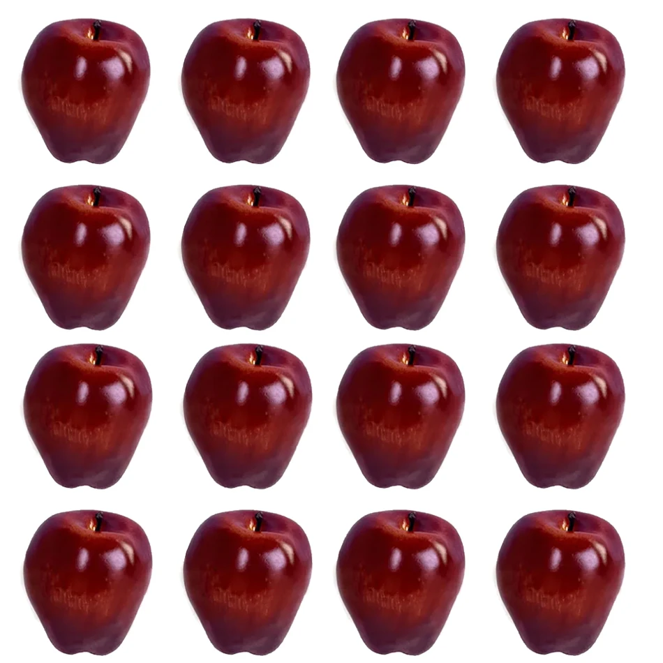 

16 шт. искусственные яблоки поддельные реалистичные фрукты реалистичный декор вечерние фестиваль свадьба кухня домашний декоративный реквизит для фотосъемки