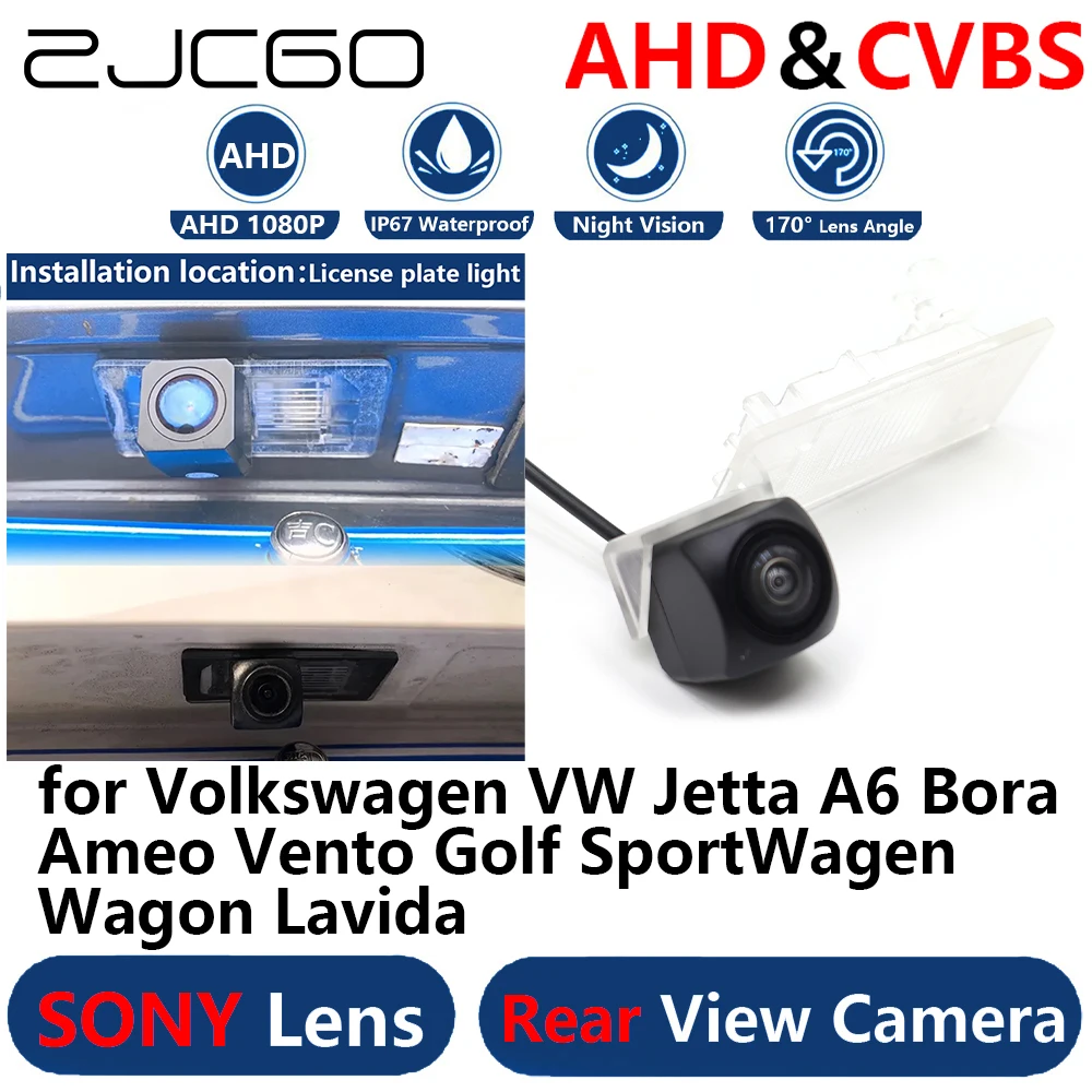 

AHD 1080P Parking Backup Reverse Rear view Camera for Volkswagen VW Jetta A6 Bora Ameo Vento Golf SportWagen Wagon Lavida