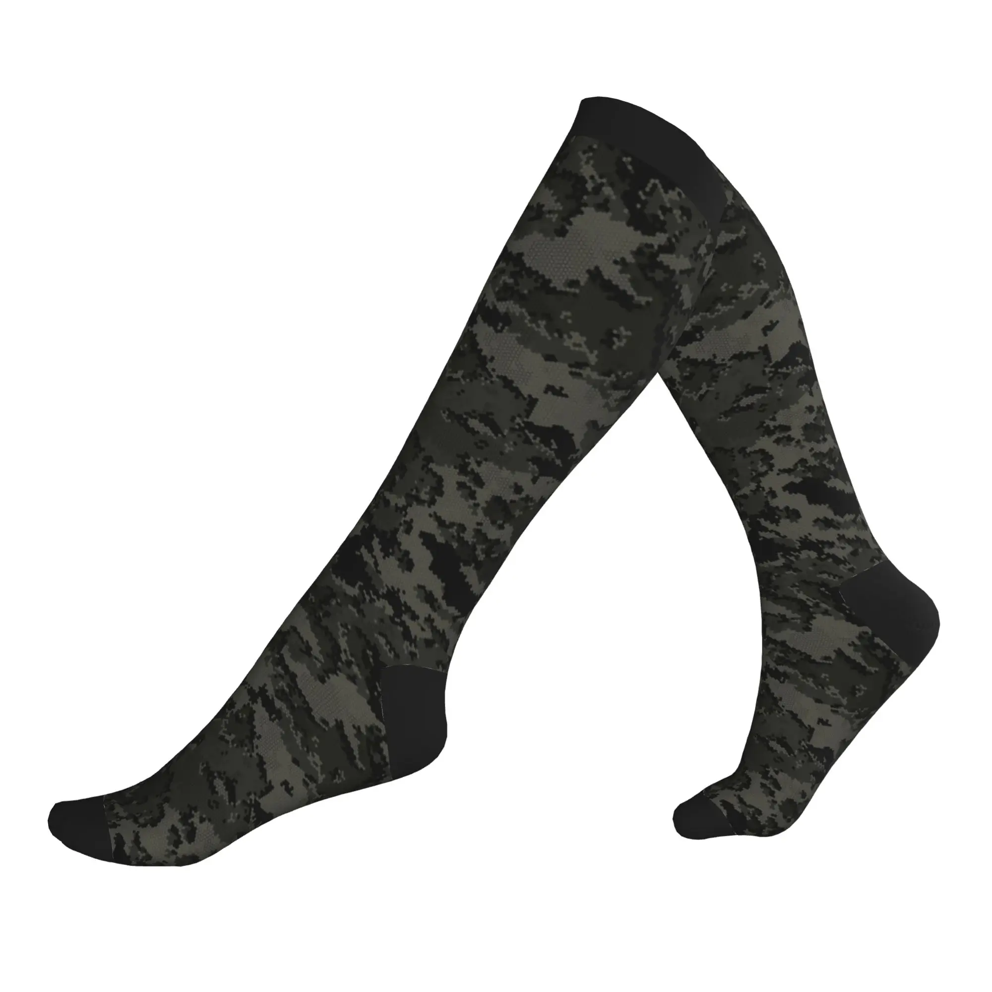 

Blackout Alpha Zulu Camouflage Men's Sports Compression Socks Unisex Funny Army Camo Spring Summer Autumn Winter Dress Socks