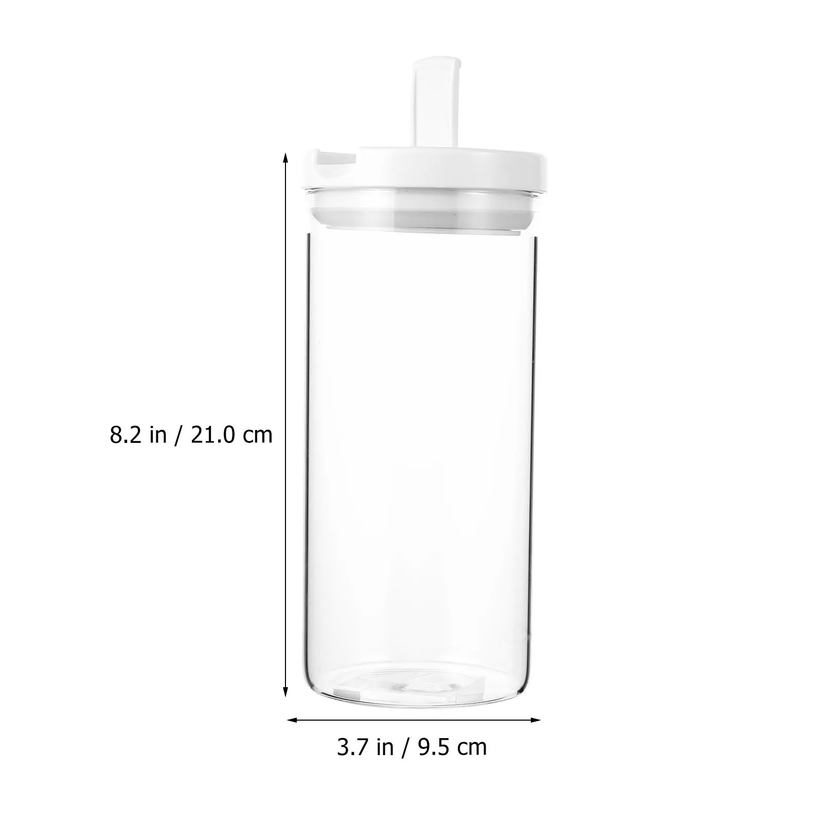 

Food Storage Jar Transparent Tea Container Glass Canister with Airtight Lid Jars