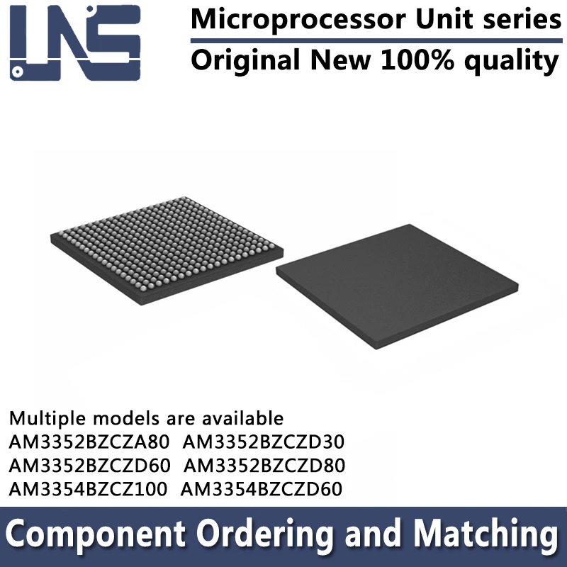 1PCS AM3352BZCZA80 AM3352BZCZD30 AM3352BZCZD60 AM3352BZCZD80 AM3354BZCZ100 NFBGA-324 15x15 Microprocessor Unit