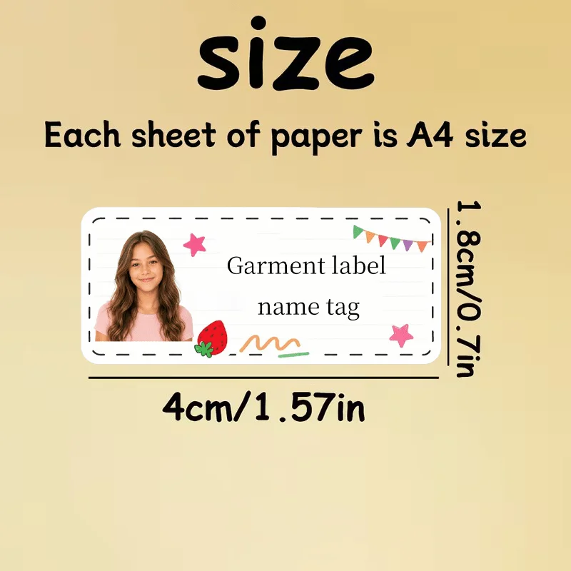 Customized Back-To-School Photo Name Stickers Customized Square Half-Portrait Photo Labels Personalized Labels for Schools, Offices, Water Bottles, Pencils - Non-Curling Adhesive Waterproof Name Tags School Classroom Backpacks Luggage Back-To-School Gift for Son or Daughter