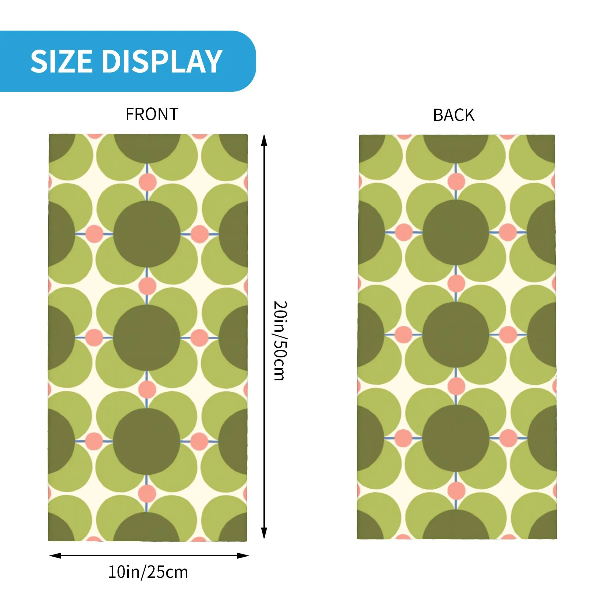 Orla Kiely Scandinavian Flowers Bandana Neck Gaiter for Ski Camping Men Women Wrap Scarf  Balaclava Warmer Face Scarf Cover