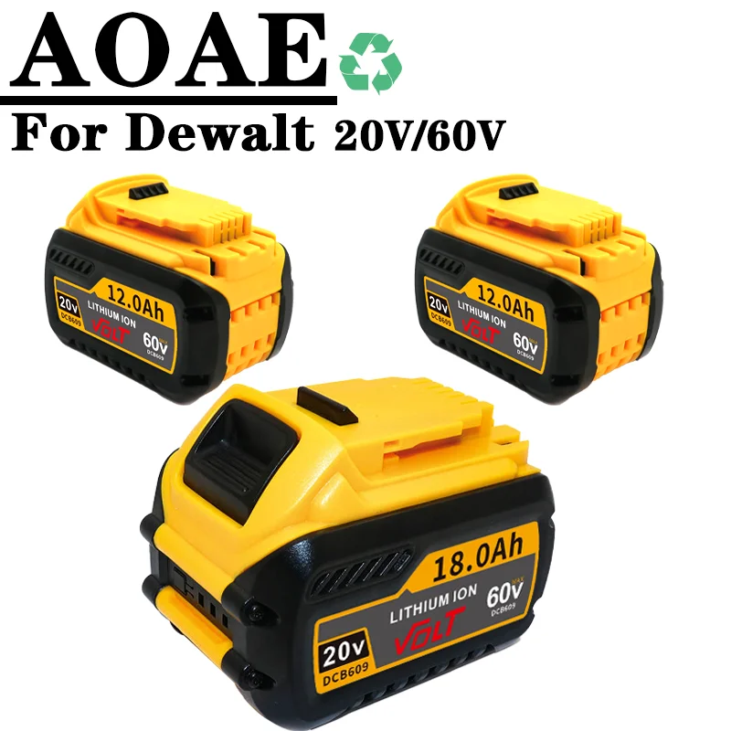 12.0Ah DCB609 For DeWalt 20V/60V MAXDCB547-XJ DCB200 DCB201 DCB609 DCB182 DCB204 For DeWalt Battery flexvolt 60v max battery