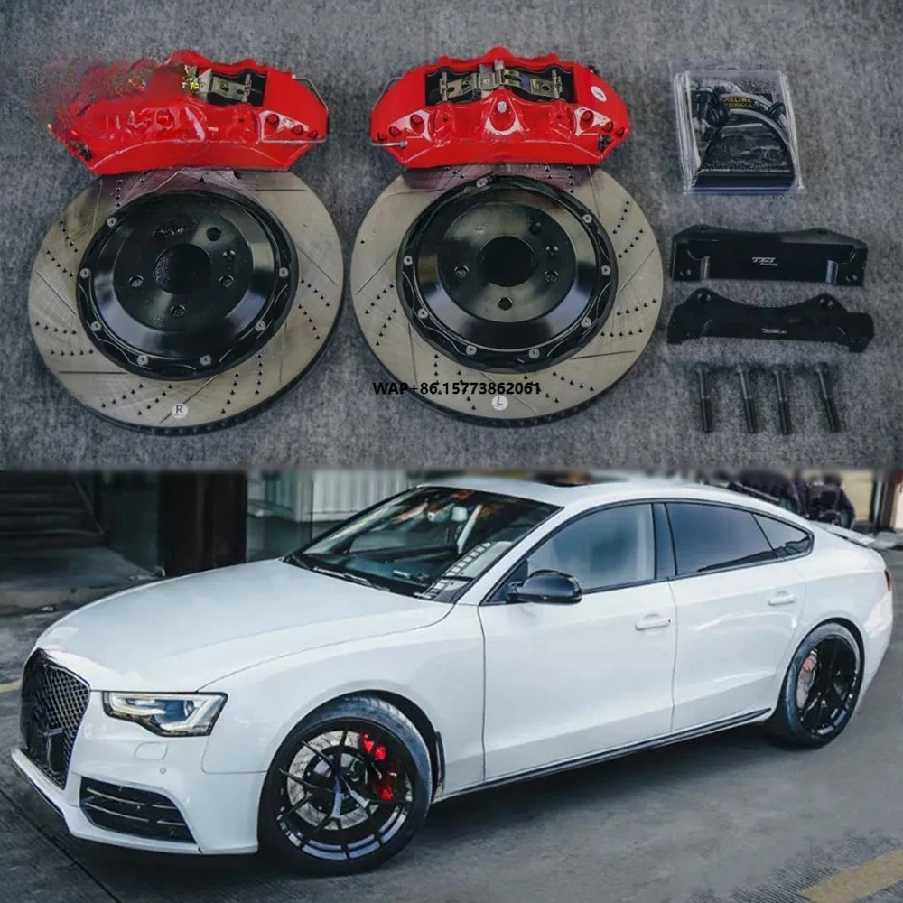 

Комплект передних больших тормозов с 6-поршневыми суппортами и ротором 378*32 мм, а также модернизированный задний ротор BBK для тормозной системы A5 под 19-дюймовые диски