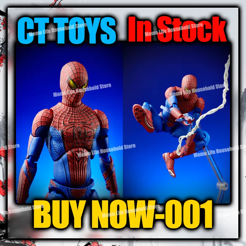 En Stock Ct Toys Spiderman Mafex 001 Andrew Garfield el increíble Spider-Man Peter Parker Anime figura de acción modelo juguetes personalizados