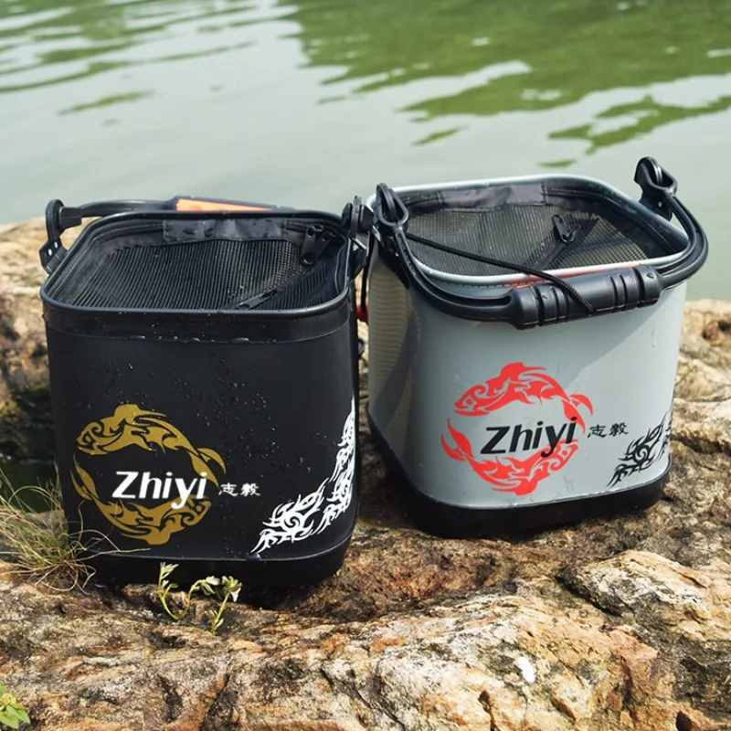 

Портативное складное ведро для рыбалки, легкое ручное ведро для рыбалки, кемпинга, походов, сумки для рыболовных принадлежностей