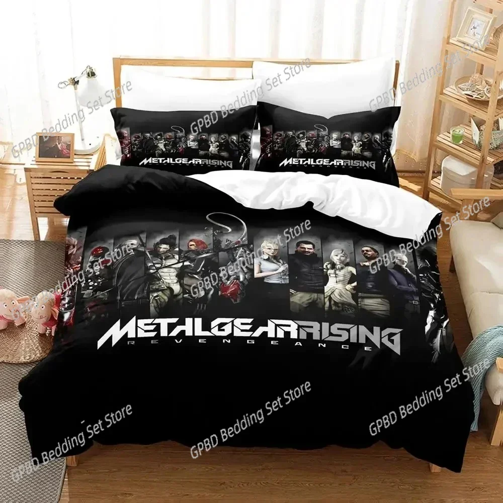 

3D Print Game Metal Gear Rising Revengeance 3D Duvet Cover Bedding Set Comforter Linen Pillowcases Single Double Twin King Queen