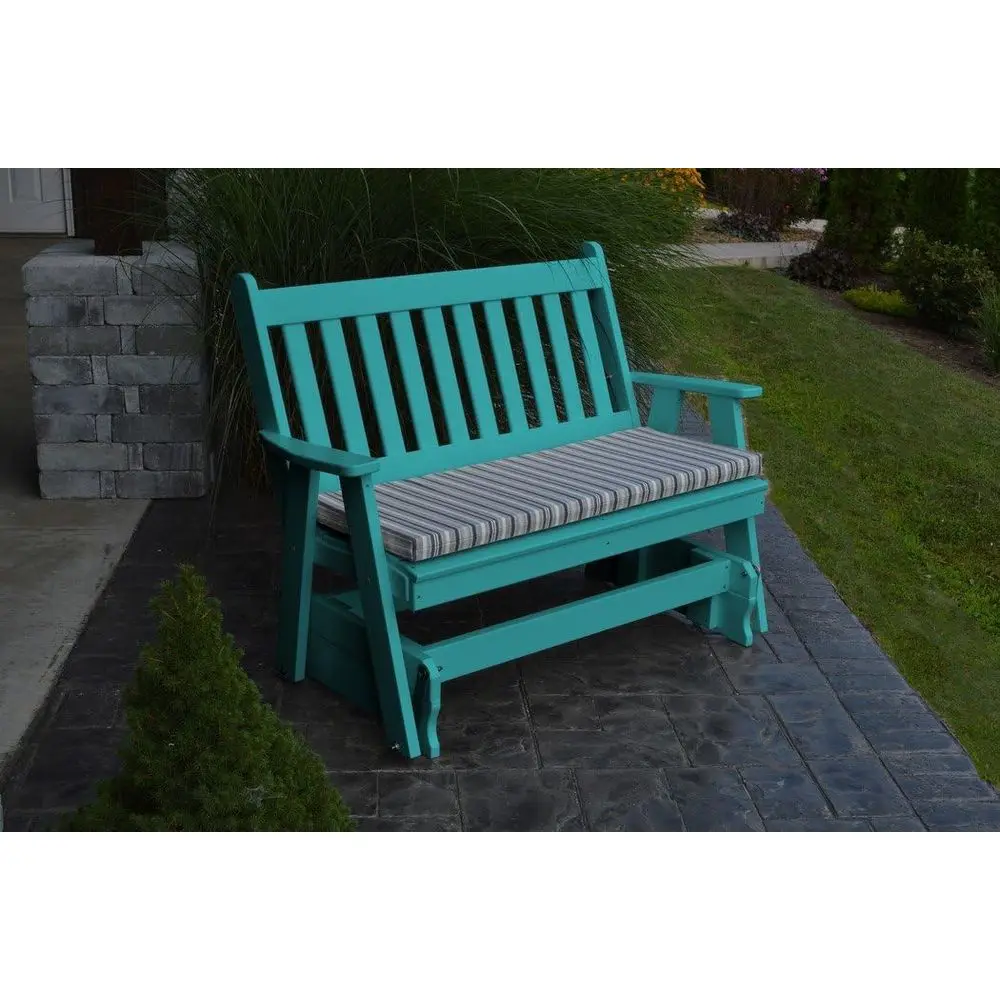 

Poly Traditional English Glider Bench, Aruba Blue