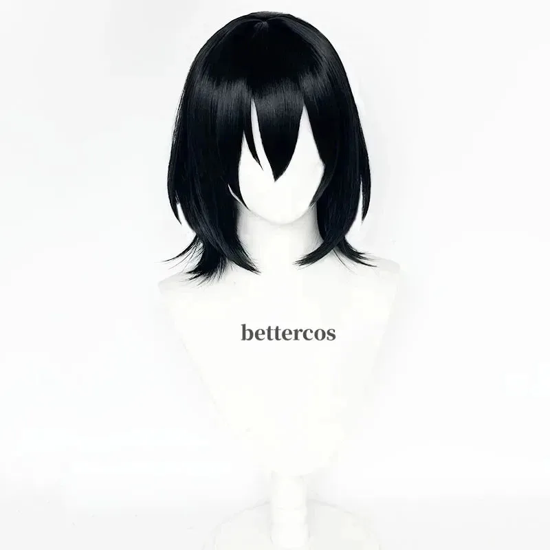 111 www أنيمي فيودور دوستويفسكي قصير أسود مقاوم للحرارة الاصطناعية الشعر تأثيري الباروكات + غطاء شعر مستعار #6