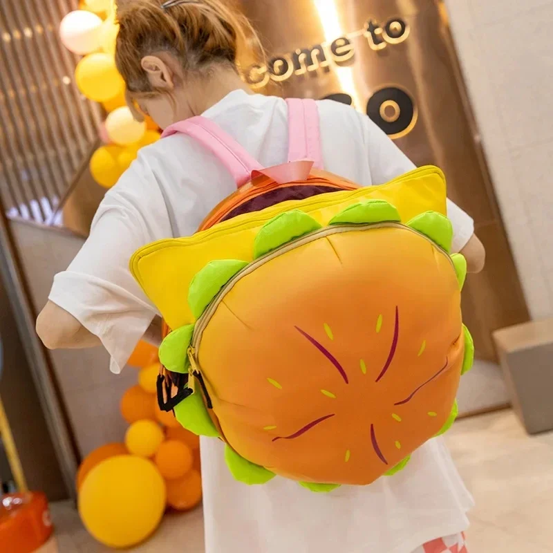 New fashion campus Steven universe BioWorld cute hamburger schoolbag Backpack cosplay costume 38CM Prop Halloween