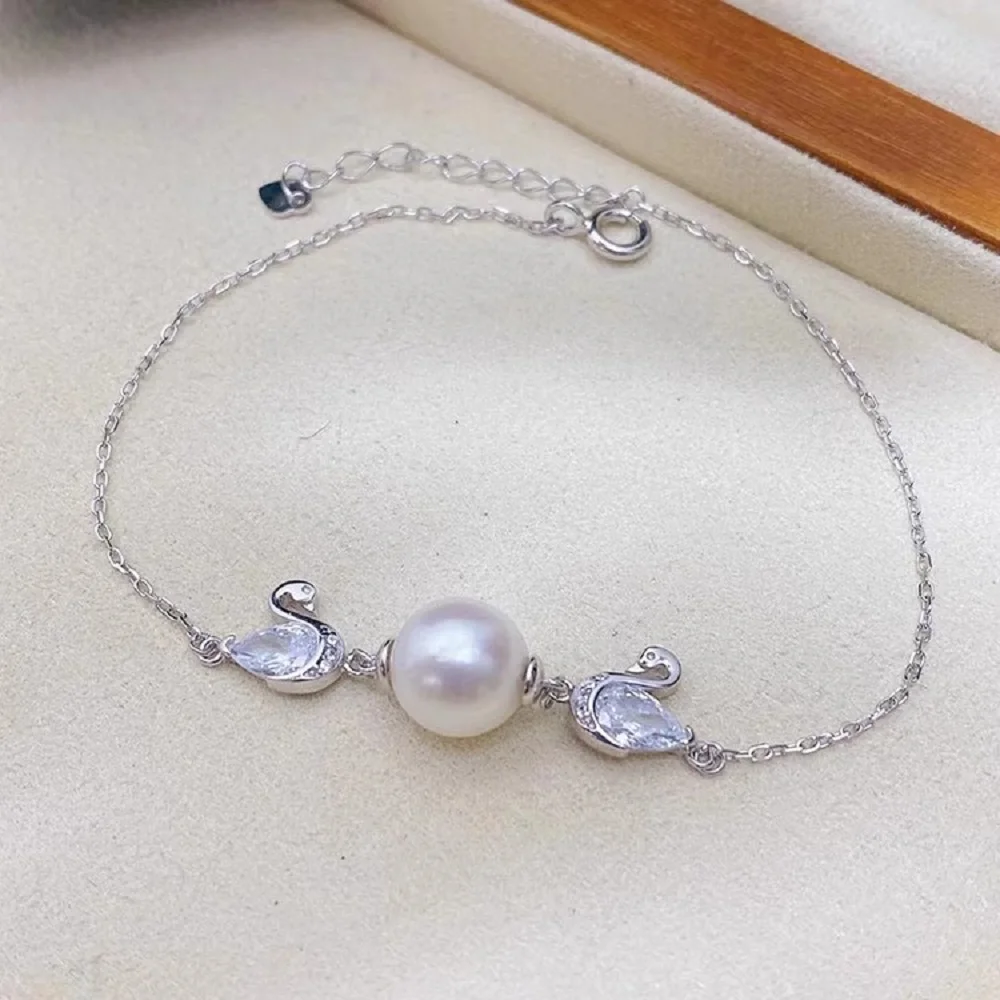 

Beautiful Pearl Bracelet AAAA 8-9mm Natural Japanese Round Pearl Bracelet 925s
