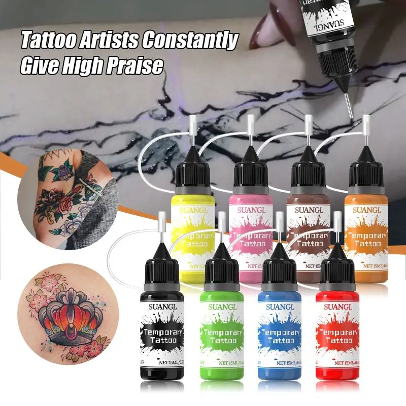 

Colorful Tattoo Juice Paste,Easy-to-Use Henna Tattoo For Body Paint DIY Tattoos Temp, DIY Fake Tattoo Semi Permanent For Women