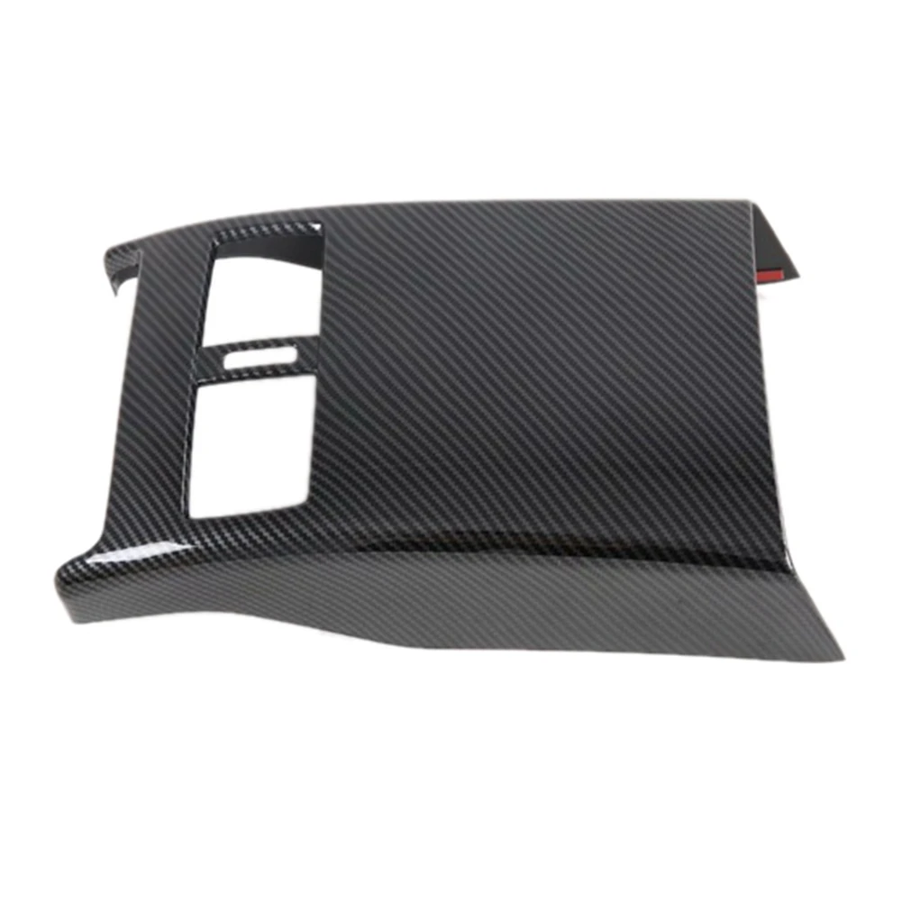 AC76-Car Carbon Fiber Rear Air Condition Vent Outlet Frame Anti-Kick Panel Cover Trim For Mazda CX-30 CX30 2020 2021 2022