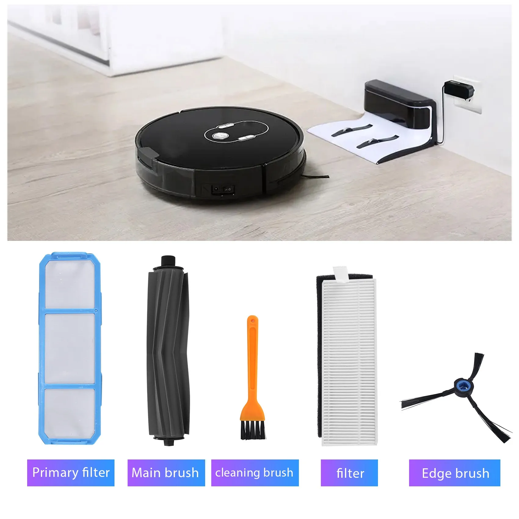 For Silvercrest SSR1 SSRA1 ILife A9S A9 A7 Robot Vacuum Cleaner Main Brush Side Brush HEPA Filter Parts Replacement