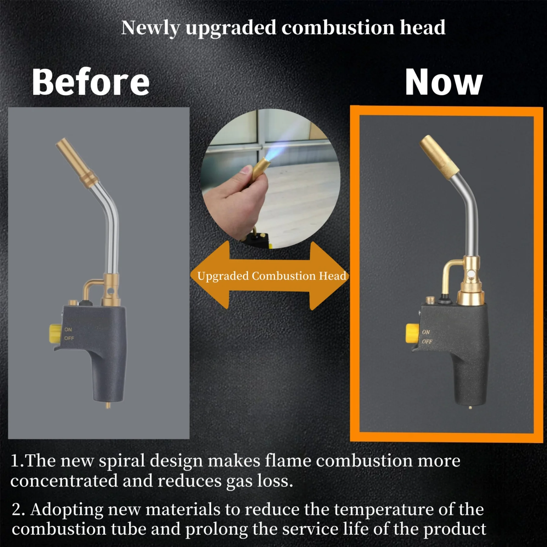 MAPP شعلة لحام الغاز البروبان لهب الشعلة المحمولة مع محول تحويل الغاز لحام تصلب الشواء صب المجوهرات