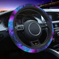 Galaxy Steering Wheel Cover Purple Blue Universal 15 Inch Anti Slip Steering Wheel Protector Fit Car Auto SUV Sedan Vans Trucks