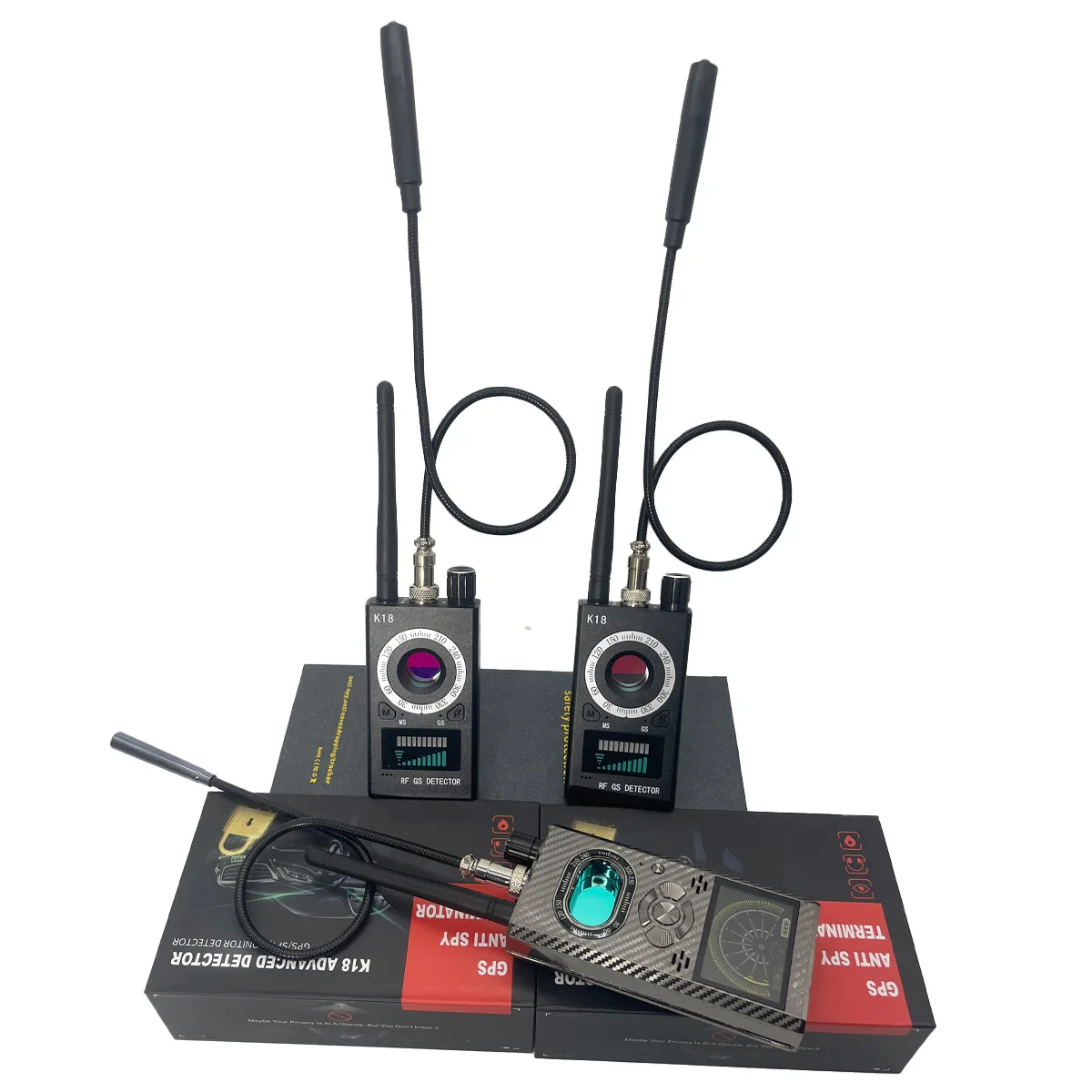 

K99 5-Mode Anti Spy Detector – Find Night Vision Camera, GPS Tracker, Listening Device for Car, Office, Hotel, Travel Security