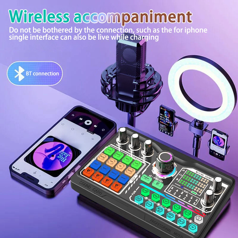 P300 Professional Podcast Microphone SoundCard Kit For PC Smartphone Laptop Computer Vlog Recording Live Streaming YouTube