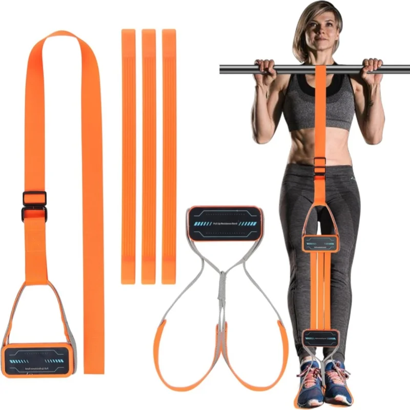 Pull Up Assistance Bands Pull Up Band Assistance Strap with Fabric Feet Rest Counter  & Strength Training Equipment for Home Gym