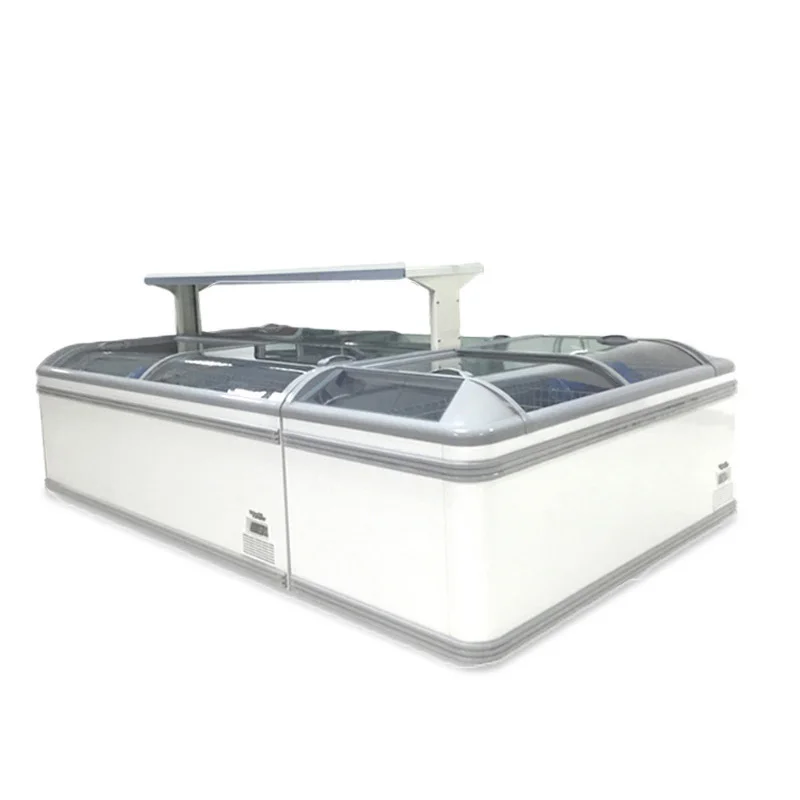 Frigo per l'isola del congelatore dell'isola del supermercato Frigo per esposizione dell'isola del negozio di fast food