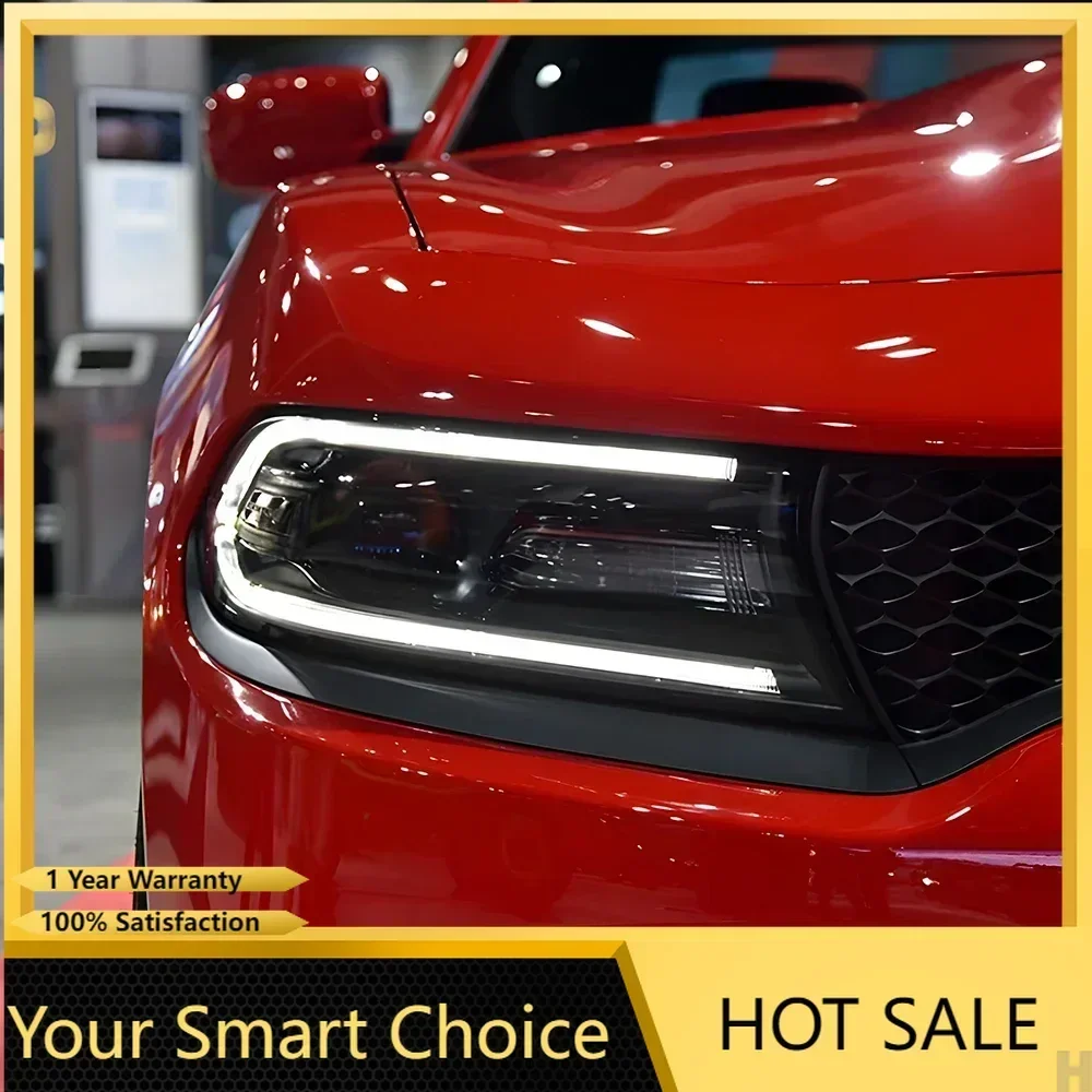 

Plug and Play Car Front Lamps for Dodge 2015-2019 Charger Auto LED Headlights Assembly Replacement Projector Lens Accessories