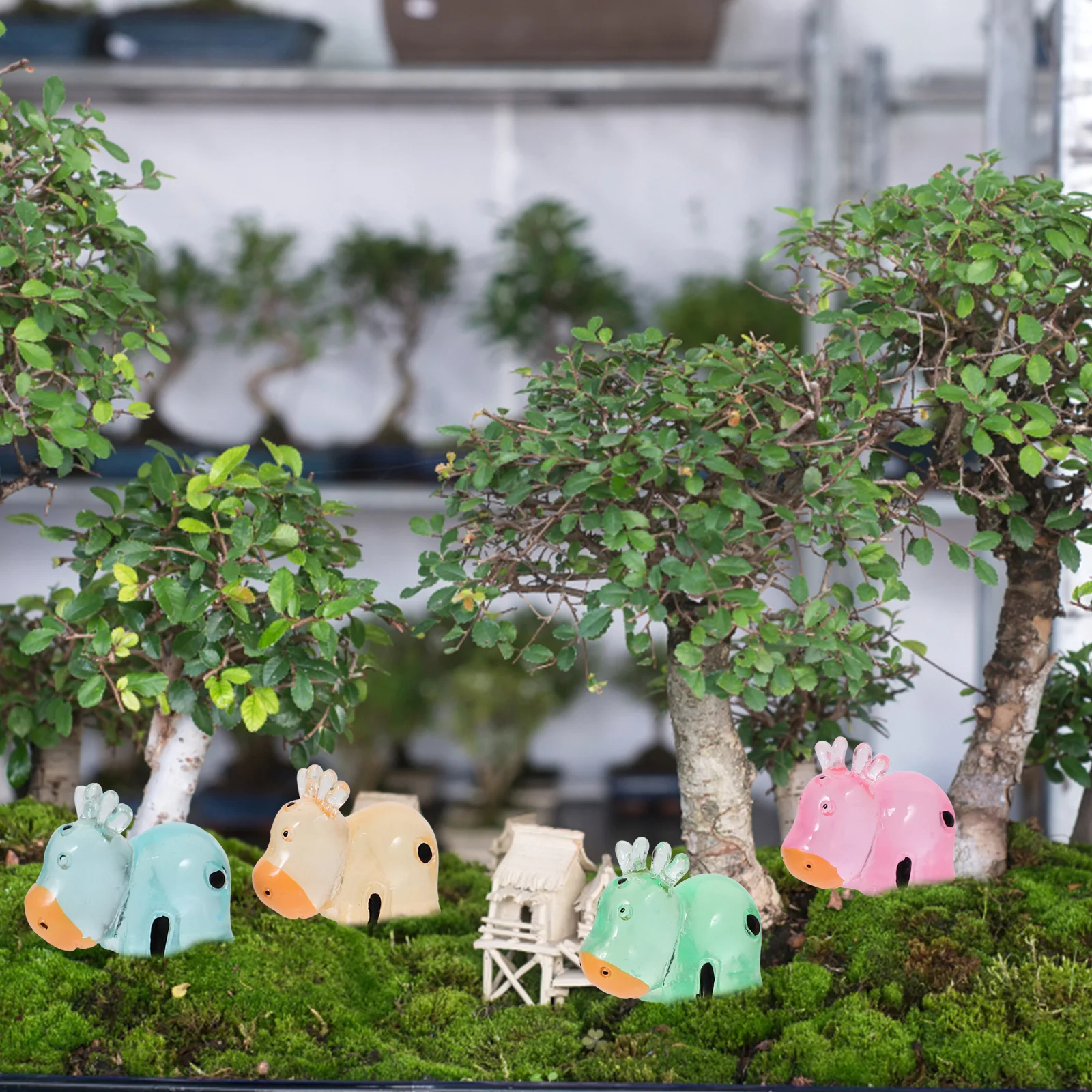 

8Pcs Small Cows Decor Miniature Resin Cow Statues for Desktop Bookshelf Garden Car Landscape Decoration Cow Figurine