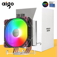 Aigo CPU Cooler 6 Heat Pipes 4 Pin PWM RGB FAN 120MM PC Quiet Heat sink For Intel LGA 1700 1200 1150 1151 CPU Cooling Fan