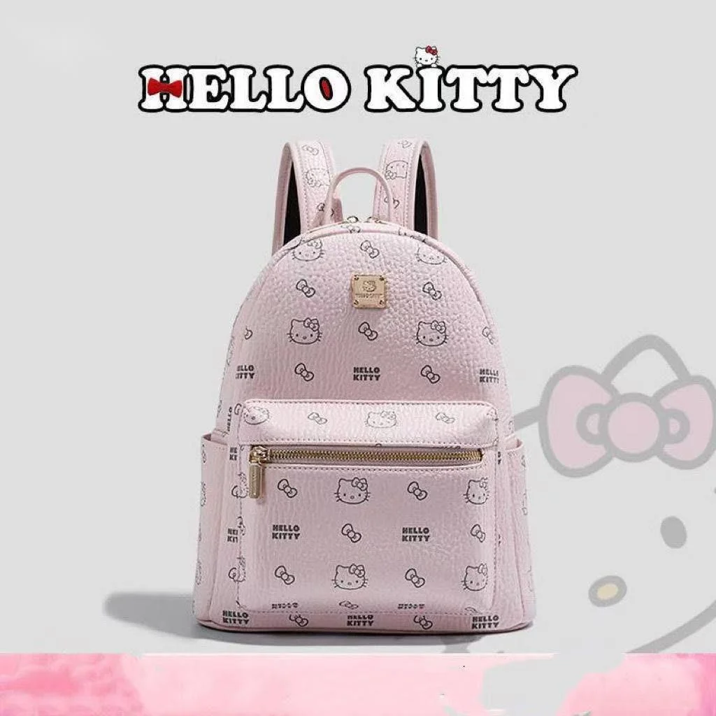 Sanrio Hello Kitty Travel Backpack New Niche Design College Commuting Shoulders Bag Japanese Style Full Print Versatile Backpack