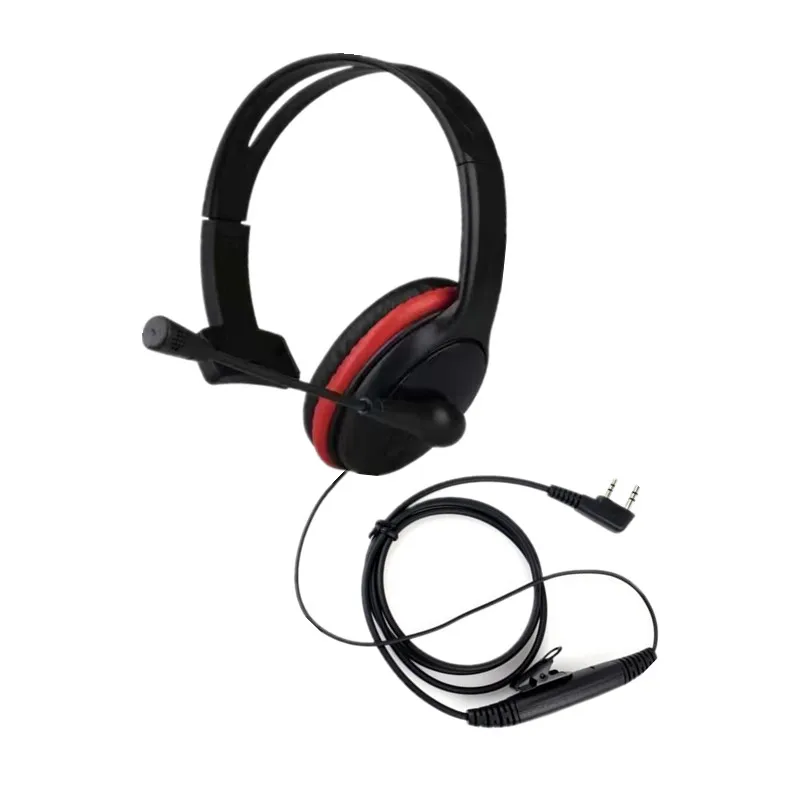 Słuchawki jednostronne słuchawki douszne z mikrofonem redukcja szumów PTT dla Kenwood Walkie Talkie Baofeng UV-5R UV-82 BF-888S UV-13 PRO