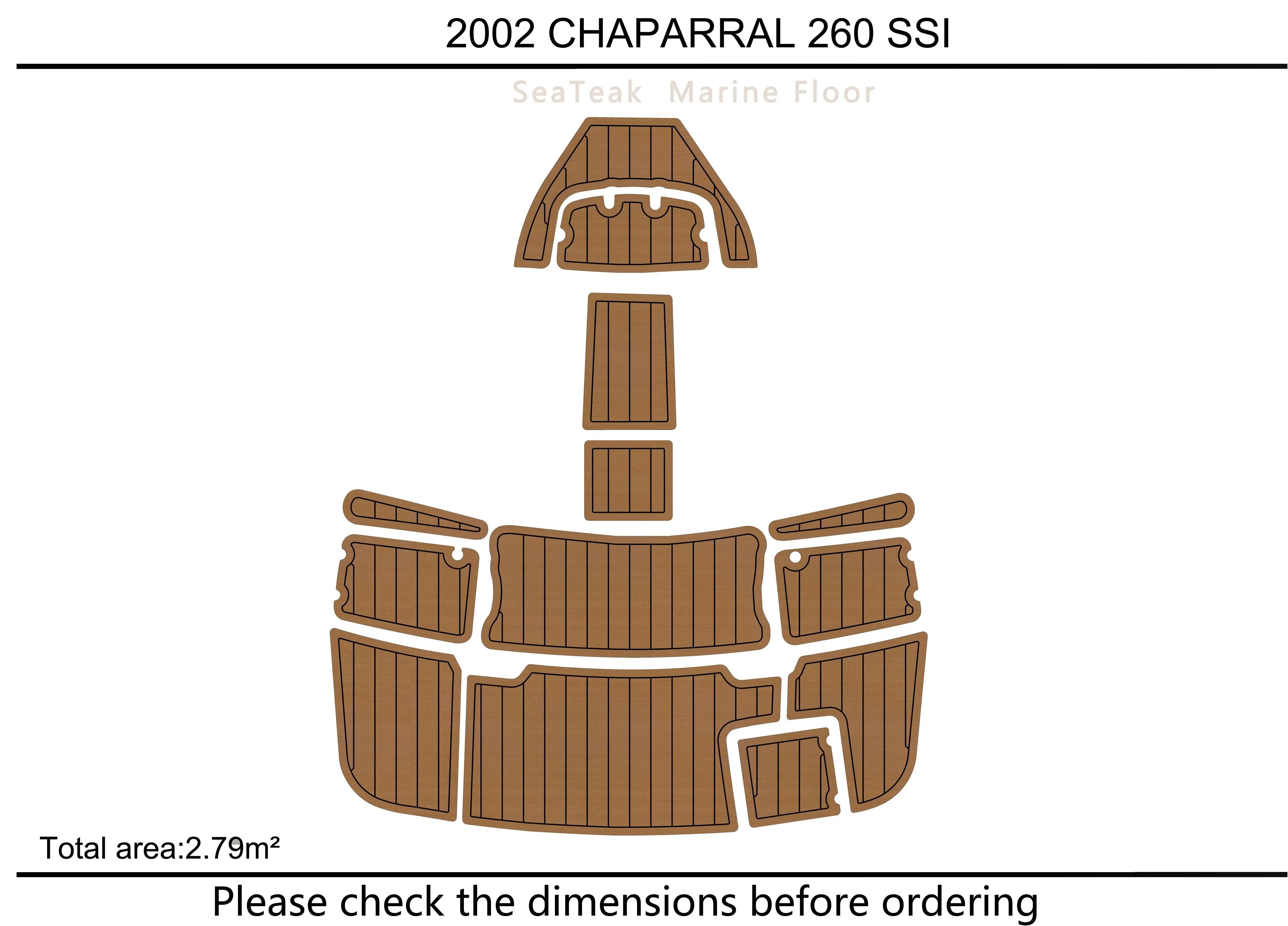 

2002 chaparral 260 SSI Swimming platform1/4" 6mm EVA FAUX Water Ski Yacht Fishing Boat Non-slip mat floor