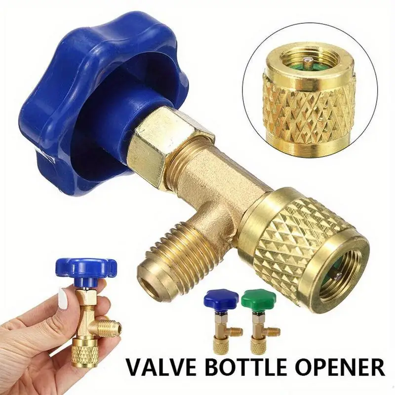 14 SAE Thread Adapter for R22 R134a R410A AC Gas Can Tap Low Pressure Valve Bottle Opener