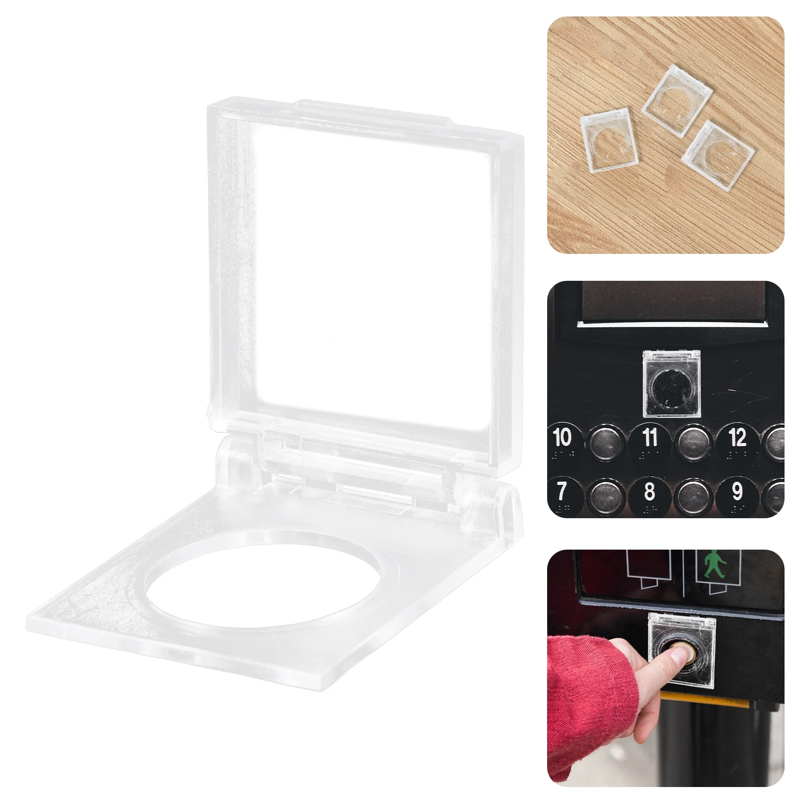 4 Pcs Safety Mask Emergency Protector 330X270X050CM Plastic Button Cover for