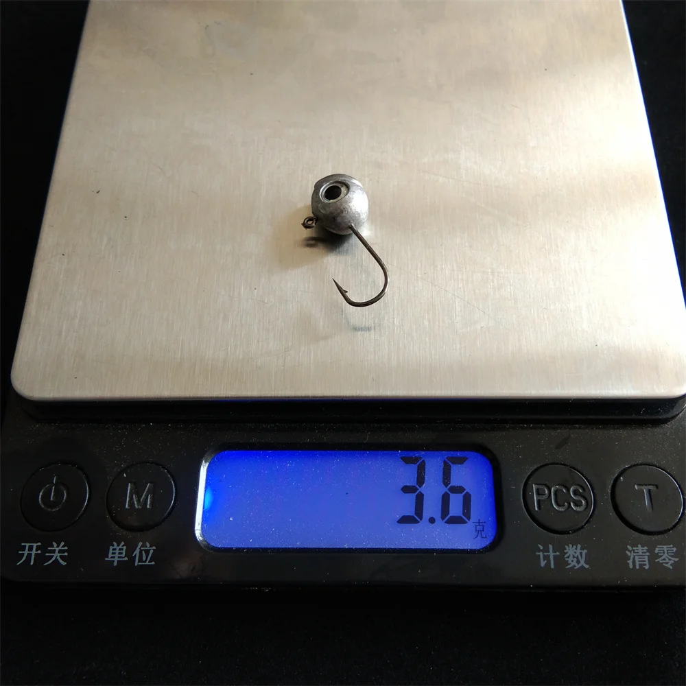 Swolfy 30 Stück 1g 1,8g 3,5g Kopfhaken Mini Rock Fishing Haken Finesse Köder Angelhaken Jigkopf Haken Geeignet für Köder Wurm Bait – Detail 13