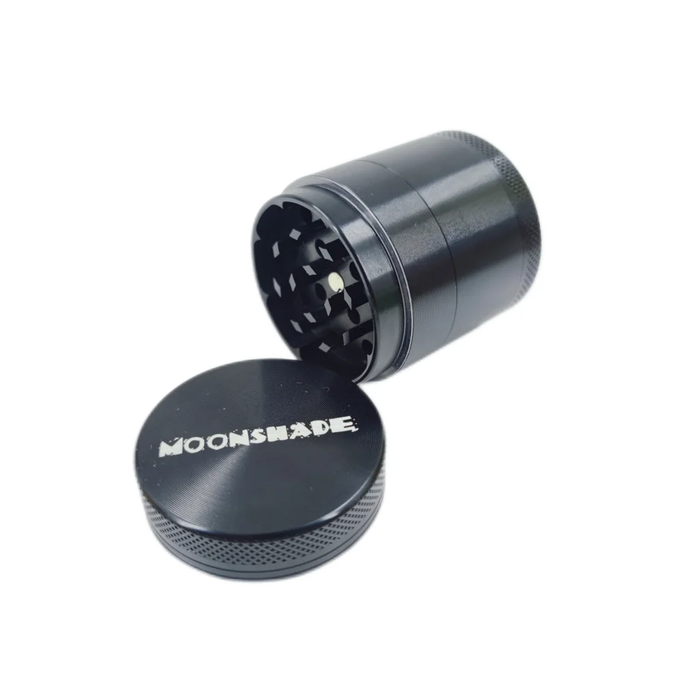 MOONSHADE Manual Grass Tobacco Grinder Aluminum Alloy Spice Herbal Crusher 4 Layers 40mm Herb Grinders for Smoking Accessories