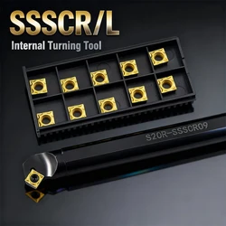 SSSCR/L narzędzia tokarskie S12M-SSSCR09 S25S-SSSCL09 CNC wewnętrzny uchwyt narzędziowy wytaczadło metalowe SCMT/SCGT09 wkładki z węglików spiekanych płytki tokarskie lathe tool holder narzędzie do toczenia
