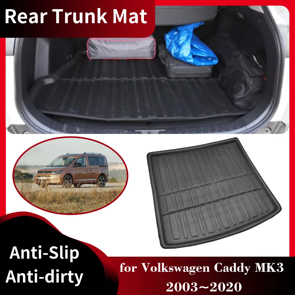 

Задний багажник коврик для Volkswagen VW Caddy MK3 Skoda Roomster Maxi Life 2K 2003 ~ 2020 багажная подкладка поднос Накладка для ботинок аксессуары
