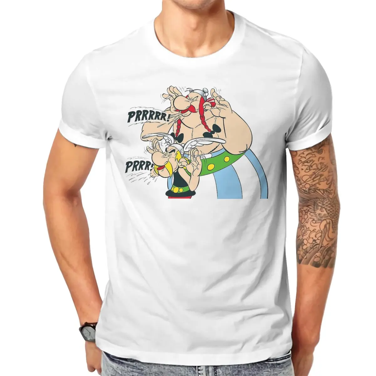 Hot selling in Summer Men\'s and Women\'s T-shirts Asterix Obelix Summer top Street Clothing S-6XL