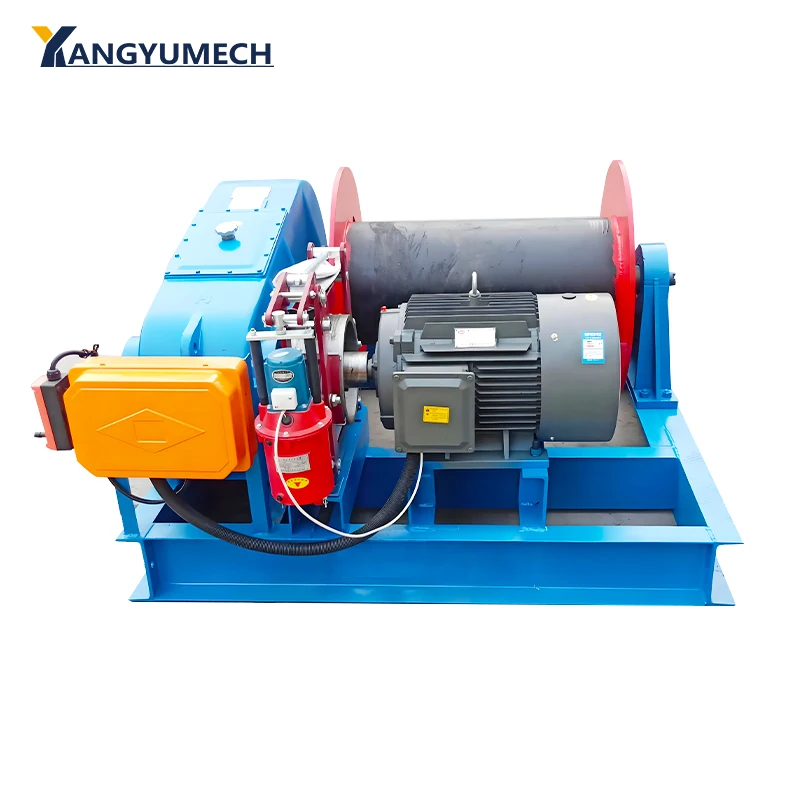 Electric Multi Functional Winch for Cranes with Low Speed Hydraulic Brake and Remote Automatic Application