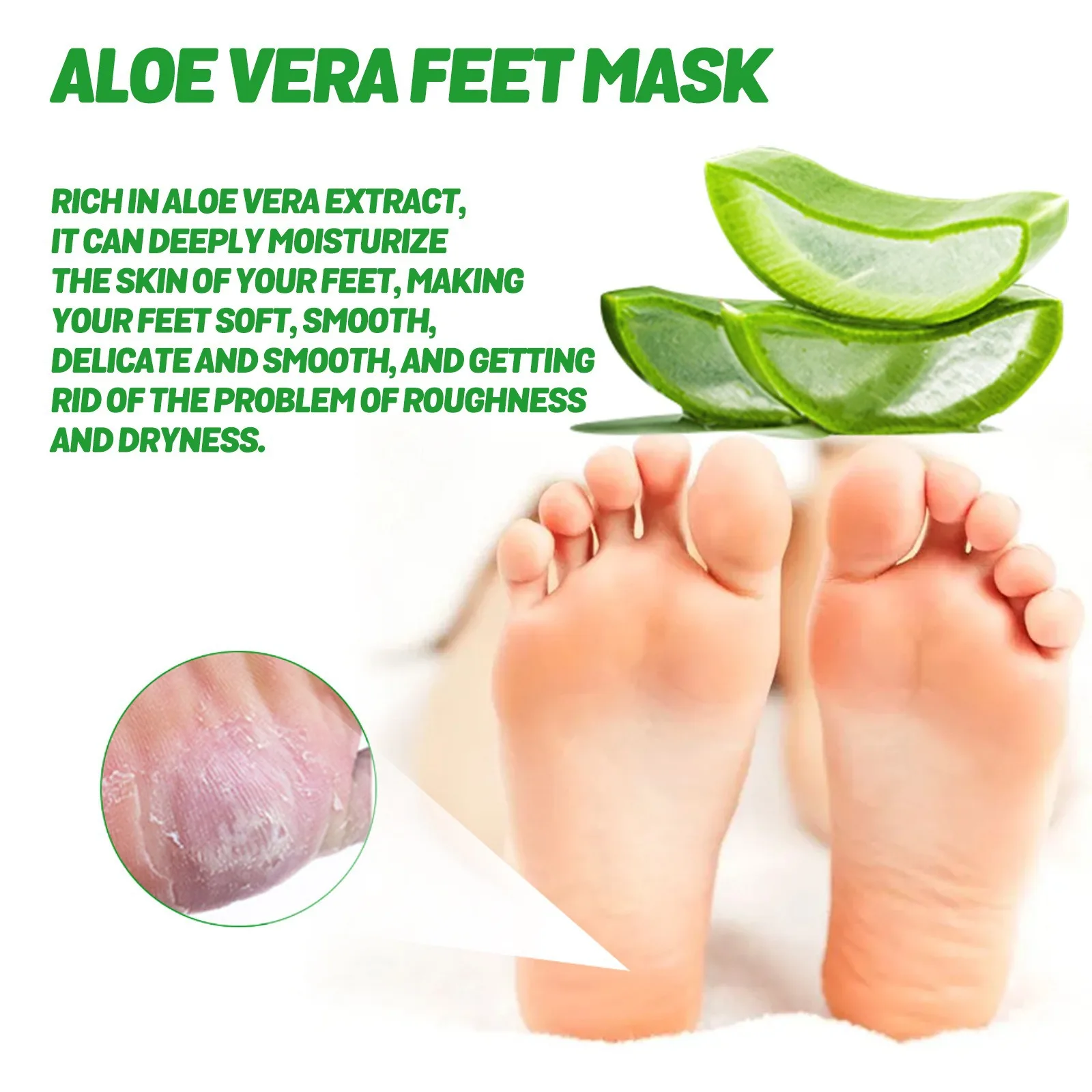 

Eelhoe Aloe Foot Skin Care Mask Remove Dead Skin Anti Rough Crack Pedicure Peeling Deep Moisturizing SPA Exfoliating Feet Masks