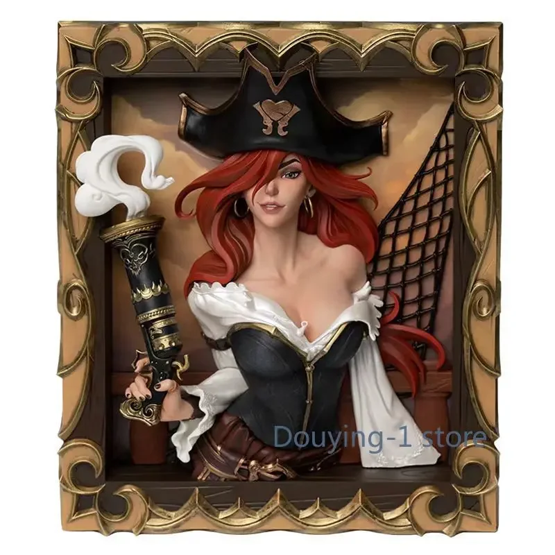 متوفر في المخزون League of Legends LOL إصدار محدود Miss Fortune، إطار صورة Gunner ثلاثي الأبعاد