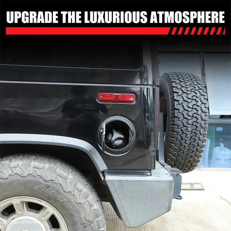 

Для Hummer H2 2003-2009 ABS алюминиевый сплав, Стайлинг автомобиля, крышка топливного бака, противоугонная крышка замка, наклейка, аксессуары для защиты автомобиля