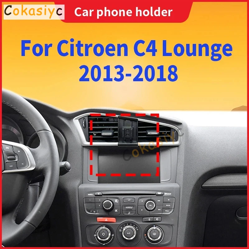 Suporte de telefone para carro, para citroen c4 lounge 2013-2018, suporte para celular, carregamento sem fio, base fixa especial, acessórios interiores